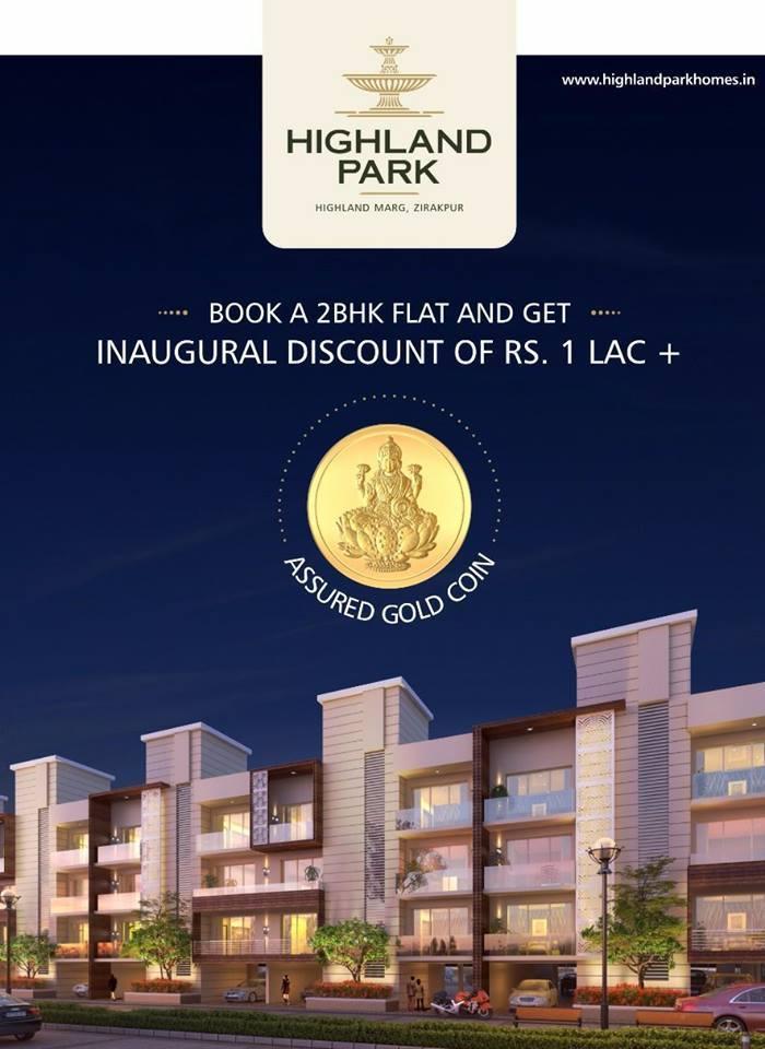 Book a 2 BHK Flat and Get inaugural Discount of Rs 1 Lac plus at Highland Park in Chandigarh